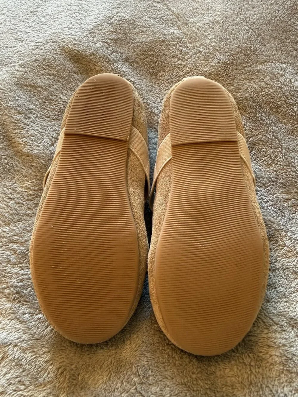 Kiderence Beige Suede Ballet Flats Girls Shoes US 11M 18.5cm
